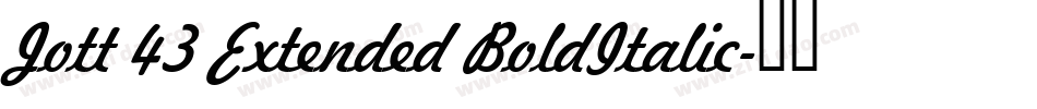 Jott 43 Extended BoldItalic字体转换